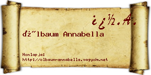 Ölbaum Annabella névjegykártya